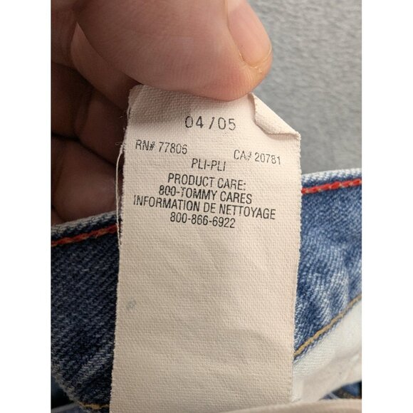 Vintage Tommy Hilfiger Jeans Womens 14 Blue Denim Boyfriend Relaxed Fit 00s - Picture 15 of 15